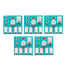 Bundle of 5 Pieces 5 In 1 AC 250V 6A Combine 4 Pcs Gang Switch With Fan Dimmer Regulator 2 Pin Socket LED Indicator and Fuse Multicolor Combine Wall Gang All In One- Blue Color image