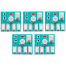 Bundle of 5 Pcs 5 In 1 AC 250V 6A Combine 4 Pcs Gang Switch With Fan Dimmer Regulator 2 Pin Socket LED Indicator and Fuse Multicolor Combine Wall Gang All In One- Blue Color image