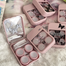 ButterflyK – Elegant Pink Butterfly Print Contact Lens Kit with Mirror, Tweezers and Solution Bottle image
