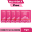 Buy 4 Get 1 Free Aer Power Pocket Bathroom Fragrance Rose Fresh Blossom 50g image