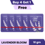 Buy 4 Get 1 Free Aer Power Pocket Bathroom Fragrance Lavender Bloom 50g image