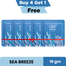 Buy 4 Get 1 Free Aer Power Pocket bathroom Fragrance Sea Breeze 50g image