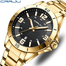 CRRJU 5003 Golden And Black Man Watch Stainless Steel Quartz Watch image