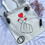 Canvas Tote Bag With Zipper For Man And Women image