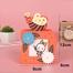 Cartoon Wooden Pencil Holder - Orange - 1 Pcs image