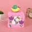 Cartoon Wooden Pencil Holder - Pink -1 Piece image