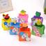 Cartoon Wooden Pencil Holder - Purple - 1 Pcs image