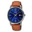 Casio Analog Brown Leather Strap Men's Watch image