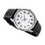 Casio Black Leather With White Dial Watch For Men image