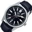 Casio Enticer Men Black Analog Watch Men Quartz Leather Band image