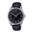 Casio Men's Analog Black Leather Strap Watch image