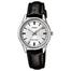 Casio Silver Case Black Leather Band Women's Watch image