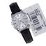 Casio Silver Plated Case Black Leather Women's Watch image