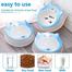 Cat Bowl Cute Cartoon No Slip Cat Food Feeder Pet Food Bowl Pet Feeding Bowl image