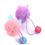 Cat Plush Toy Mouse Head Shape Bell Automatic Feeding Toy 1Pcs image