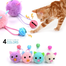 Cat Plush Toy Mouse Head Shape Bell Automatic Feeding Toy 1Pcs image