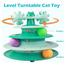 Cat Toy Roller 4-Level Turntable Cat Toy Balls with Three Colorful Balls and Bell Ball X Turntable Interactive Kitten Fun Mental Physical Exercise Puzzle Toys. image