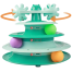 Cat Toy Roller 4-Level Turntable Cat Toy Balls with Three Colorful Balls and Bell Ball X Turntable Interactive Kitten Fun Mental Physical Exercise Puzzle Toys. image