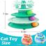 Cat Toy Roller 4-Level Turntable Cat Toy Balls with Three Colorful Balls and Bell Ball X Turntable Interactive Kitten Fun Mental Physical Exercise Puzzle Toys. image