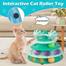 Cat Toy Roller 4-Level Turntable Cat Toy Balls with Three Colorful Balls and Bell Ball X Turntable Interactive Kitten Fun Mental Physical Exercise Puzzle Toys. image
