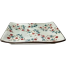 Ceramic tray, Pottery Dessert Dish Floral image