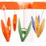 Children Plastic Clothes Drying Hanger - Orange image
