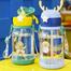 Children's 500ml Cartoon Water Bottle with Straw and Handheld Teapot - 1pc image