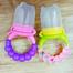 Children's Silicone Fruit and Veggie Nibbler Teether with Mesh Bag - 1pc image