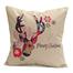 Christmas Elk Bedding Deer Cotton Linen Throw Pillow Case Cushion Cover Home Decor Style A - D - 45 CM image