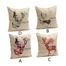Christmas Elk Bedding Deer Cotton Linen Throw Pillow Case Cushion Cover Home Decor Style A - D - 45 CM image