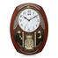 Citiplus– 2927 Classic Musical Pendulum Quartz Wall Clock with Decorative Diamonds– Brown image