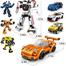 City Car Pull Back Vehicle To Robot Deformation 4 In 1 Display Box image