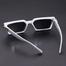 Classic Oversize Square Sunglasses Man Woman White Gold Frame Black Lens image