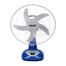 Click Rechargeable Table Fan 12 Inch Blue USB Charger image