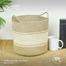 Coffee With Milk Jute Basket 9.5x9.5 Inch image