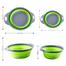 Collapsible Colander, Set Of 2 Round Silicone Sink Kitchen Strainer Set Folding Water Filter Basket with Handles for Draining Pasta, Vegetable and Fruit image