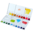 Color Mixing Plate Portable White Watercolor Paint Palette Case Folding Box 20 Wells And 5 Mixing Area image