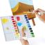 Color Mixing Plate Portable White Watercolor Paint Palette Case Folding Box 20 Wells And 5 Mixing Area image