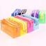 Colorful Candy Clear Pencil Bags Transparent Plastic Pen Case Box Cosmetic Makeup Zipper Bag Pouch School Office Supply Bags image