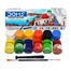 Combo Doms Poster 12 Color Keep Smiling 7pcs Mix Brush 1Set Artists Round Color Platte image