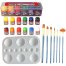 Combo Faber Castell Poster 12 Color Keep Smiling 7 Pcs Mix Brush 1 Set Round Color Platte image
