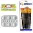 Combo Fevicryl Acrylic Colorus Sunflower Kit Fabric Color Fabric Paint Keep Smiling 12 Pcs Mix Brush 1 Set Artists Round Color Platte 1 Pcs Good Combo Set image