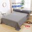Comfort Grey Colour Double Size Bed Sheet With 2 Pcs Pillow Cover image
