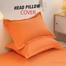Comfort House Deep Orange Colour Cotton Head Pillow Cover image