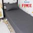 Comfort House Single Size Gray Colour Bed Sheet With Pillow Cover image