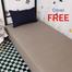 Comfort House Single Size Solid Cream Colour Bed Sheet With Pillow Cover image