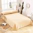 Comfort House Solid Cream Colour Double Size Bed Sheet With 2 Pcs Pillow Cover image