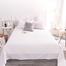 Comfort House White Colour Duble Size Bed Sheet Set image