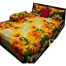 Cotton Fabric Multicolor Print 7.5 by 8.5 Feet Double King Size Bedsheet Set With Two Pillow Covers image