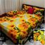 Cotton Fabric Multicolor Print 7.5 by 8.5 Feet Double King Size Bedsheet Set With Two Pillow Covers image